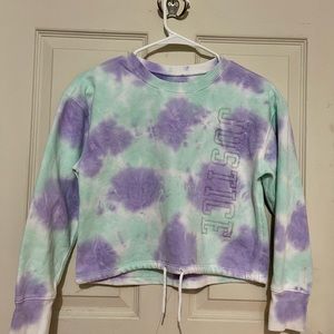 Girls Size 8 Justice Tie Die Pullover with Tie